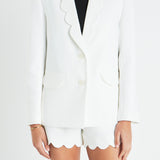 Scallop Collar Blazer