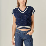 Chenille Contrast Vest