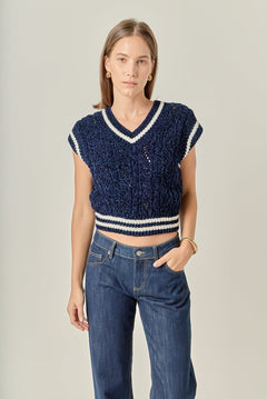 Chenille Contrast Vest