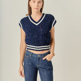 Chenille Contrast Vest