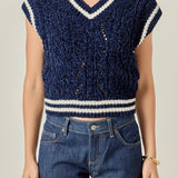Chenille Contrast Vest