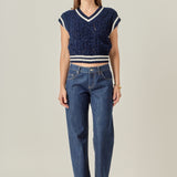 Chenille Contrast Vest