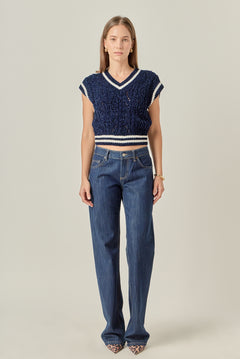 Chenille Contrast Vest