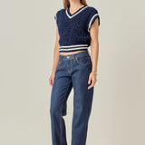 Chenille Contrast Vest