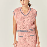 Chenille Contrast Vest