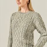 Pearl Cable Sweater