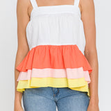 Color Block 3 Tiers Top