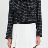 Collar Detail Tweed Jacket