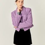 Collar Detail Tweed Jacket
