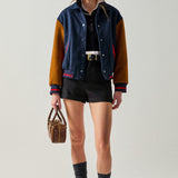 Colorblock Bomber Jacket