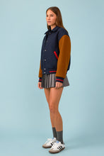 Load image into Gallery viewer, Colorblock Bomber Jacket
