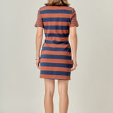 Contrast Stripe Knit Mini Dress