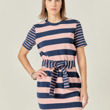 Contrast Stripe Knit Mini Dress