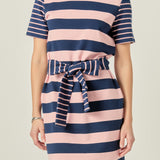 Contrast Stripe Knit Mini Dress