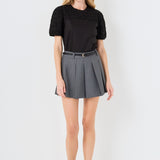 Front Cut-out Smocked Top