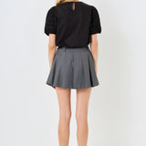 Front Cut-out Smocked Top