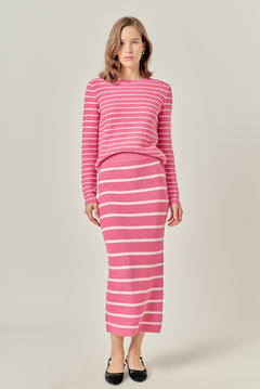 Round-Neck Striped Sweater