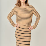 Round-Neck Striped Sweater