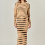 Round-Neck Striped Sweater