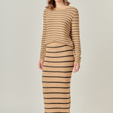 Round-Neck Striped Sweater