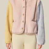 Colorblock Faux Fur Jacket