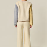 Colorblock Faux Fur Jacket