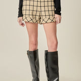 Plaid Cuffed Shorts