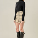 Plaid Cuffed Shorts