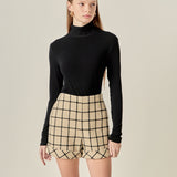 Plaid Cuffed Shorts