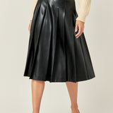 Pleated Midi Skirt