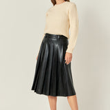 Pleated Midi Skirt