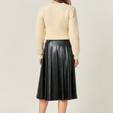 Pleated Midi Skirt