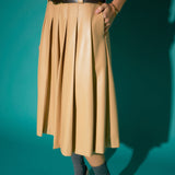 Pleated Midi Skirt