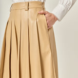 Pleated Midi Skirt
