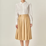 Pleated Midi Skirt