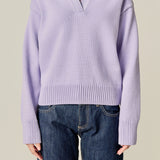 V-neckline with Collar Sweater