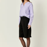 V-neckline with Collar Sweater