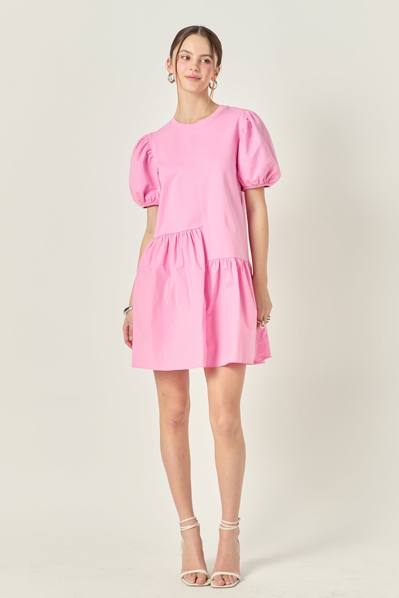 English Factory - Knit Woven Mixed Dress LILAC / M English Factory - Knit Woven Mixed Dress LILAC / M