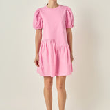 Knit Woven Mixed Dress