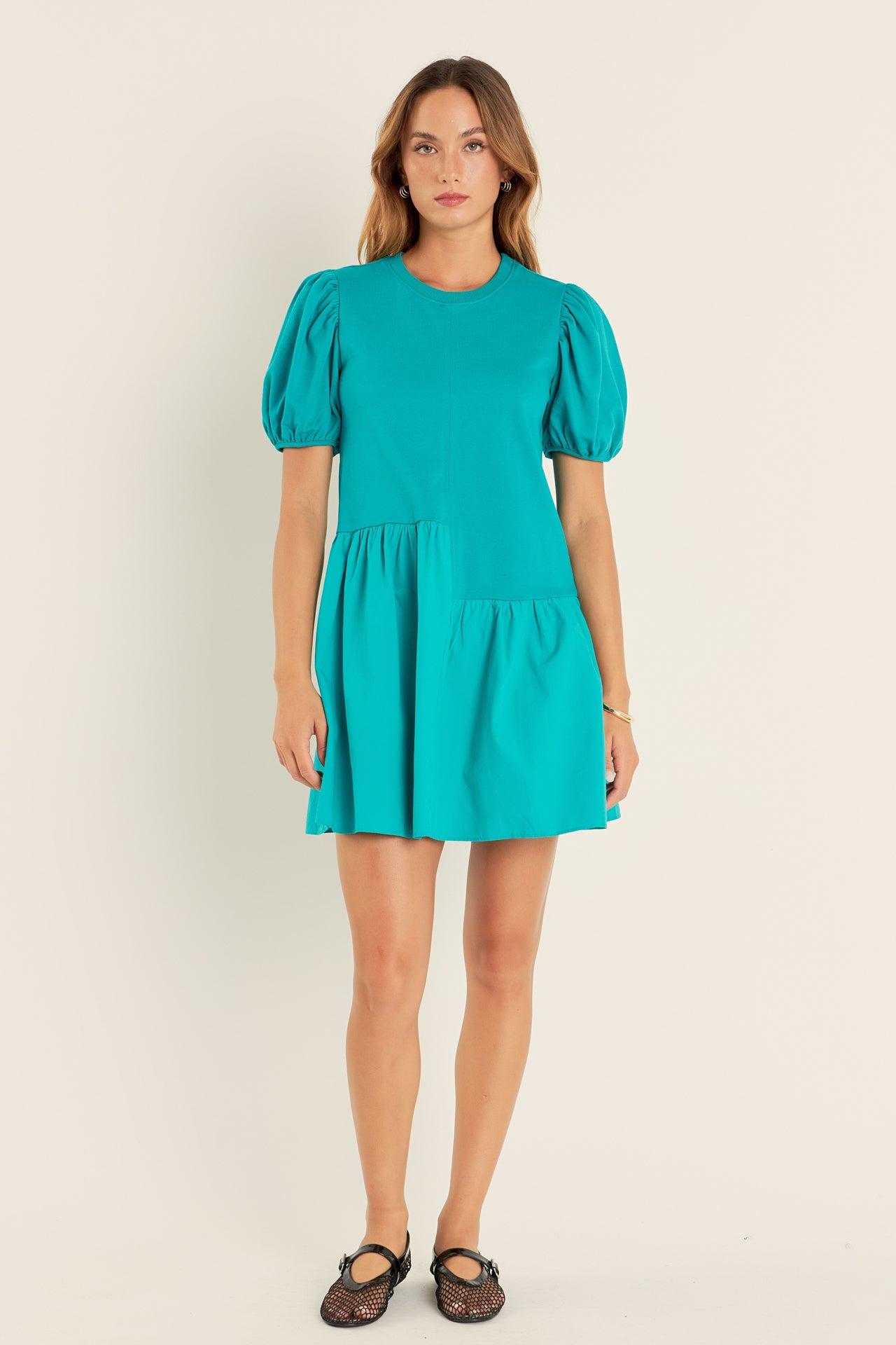 English Factory - Knit Woven Mixed Dress LILAC / M English Factory - Knit Woven Mixed Dress LILAC / M