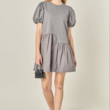 Knit Woven Mixed Dress