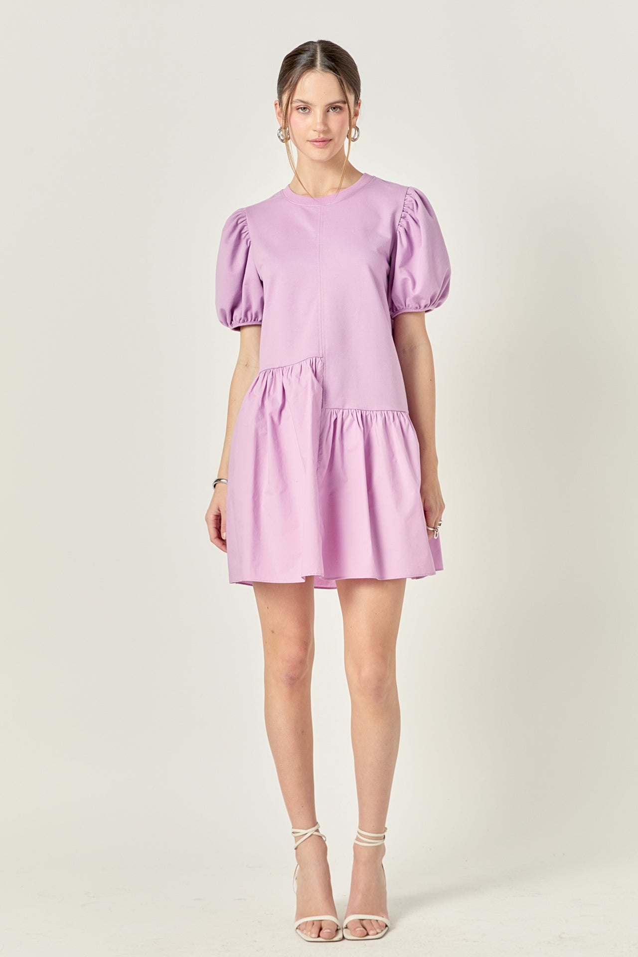 Knit Woven Mixed Dress