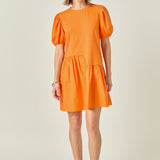 Knit Woven Mixed Dress