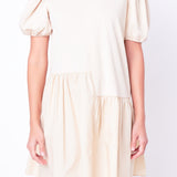 Knit Woven Mixed Dress