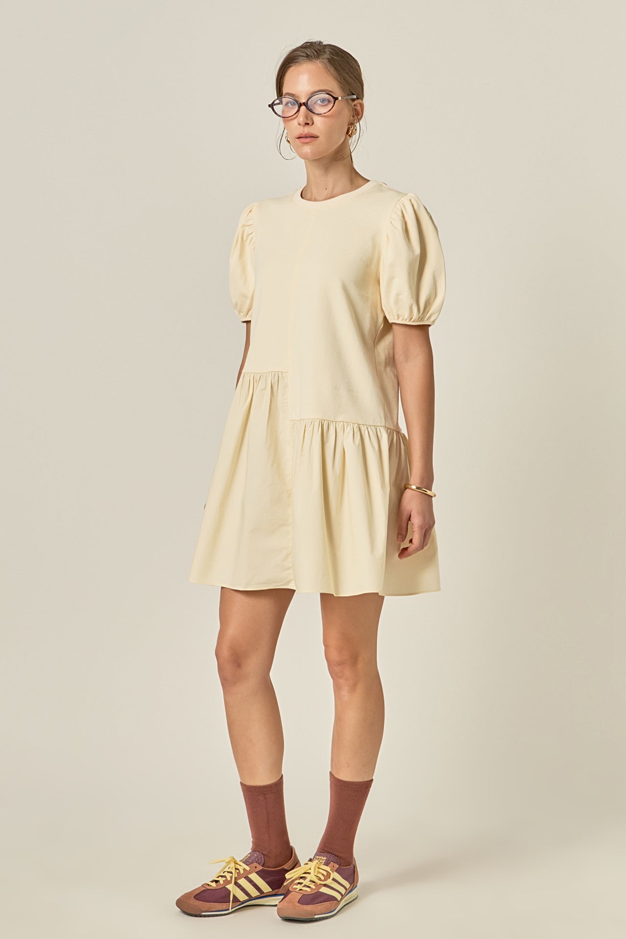 English Factory - Knit Woven Mixed Dress LILAC / M English Factory - Knit Woven Mixed Dress LILAC / M