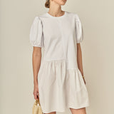 Knit Woven Mixed Dress