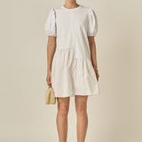 Knit Woven Mixed Dress