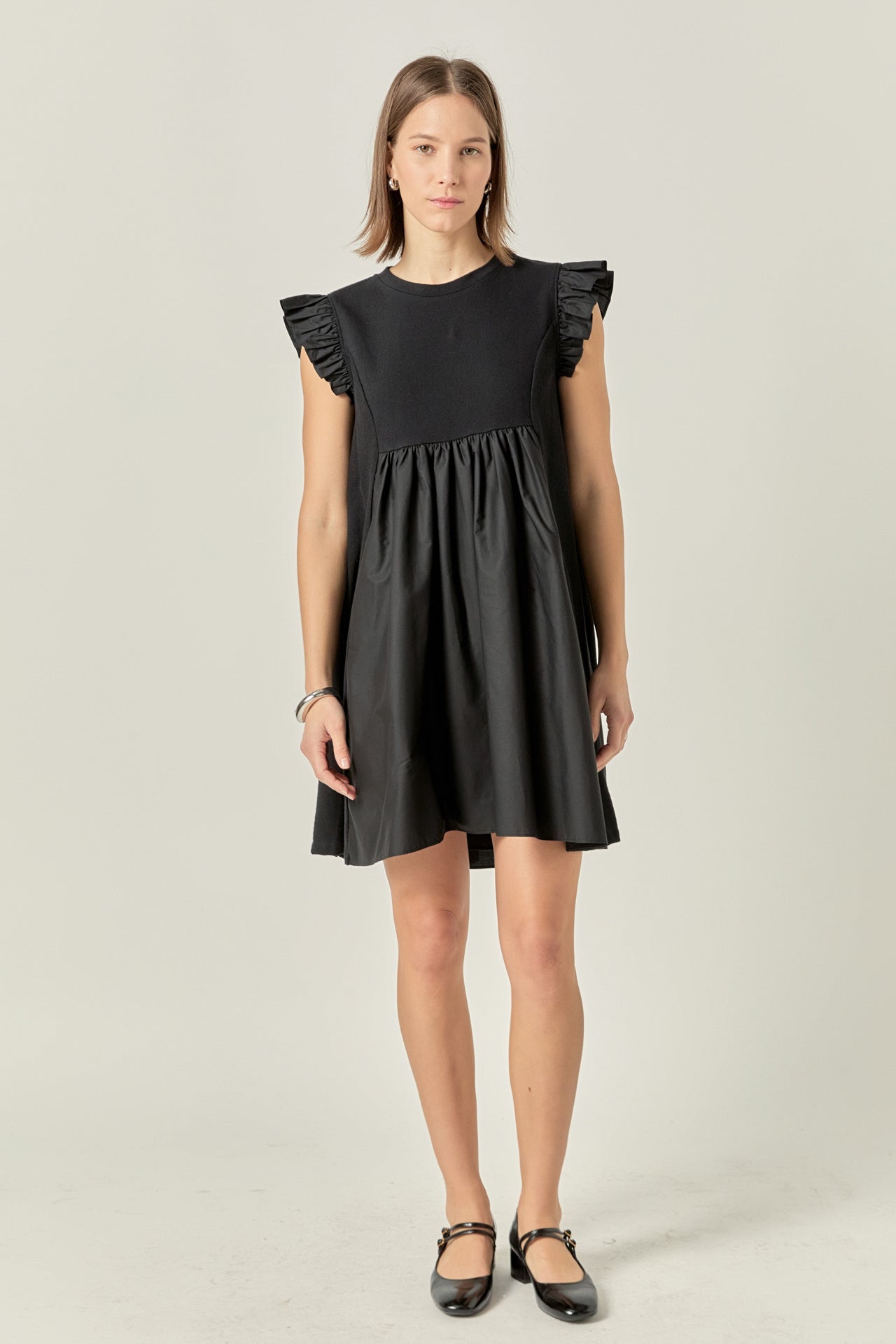 English Factory - Mini Shirt Dress Taupe / XS English Factory - Mini Shirt Dress Taupe / XS