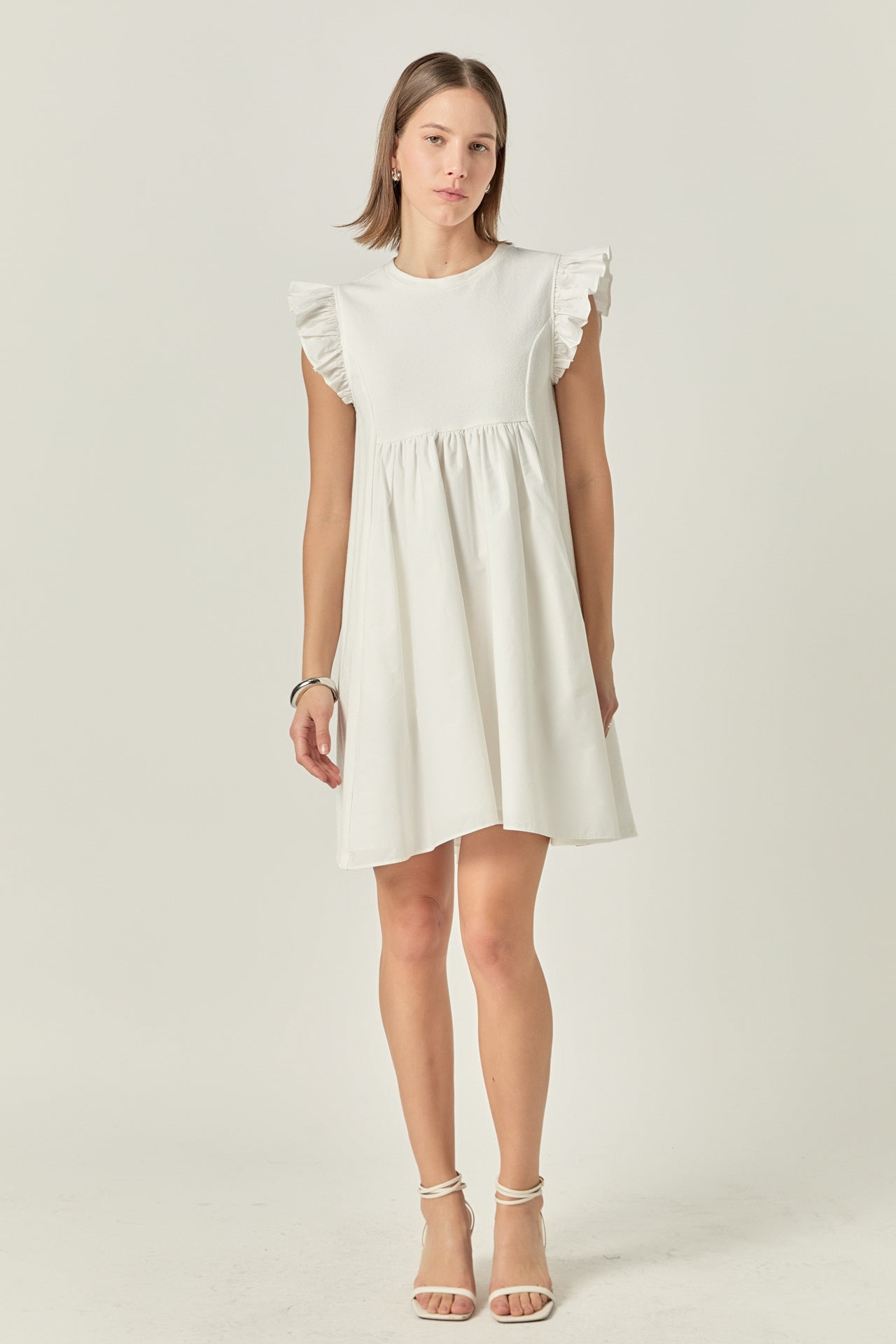English Factory - Mini Shirt Dress Taupe / XS English Factory - Mini Shirt Dress Taupe / XS