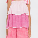 Colorblock Tiered Dress